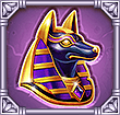 สัญลักษณ์ อานูบิสกรอบเงิน เกม Pharaoh Treasure