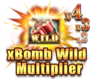สัญลักษณ์ ฟีเจอร์ xBomb Wild Multiplier Misery Mining